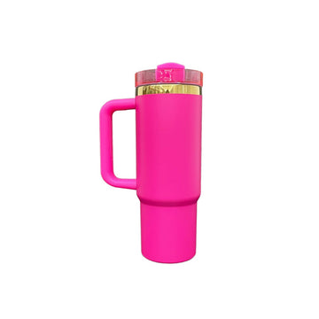 30oz Gold Plated Handle Tumbler - Pink