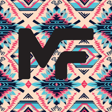 Custom UV Printed Leatherette Sheet – Rosa | Pink Blue Aztec Western