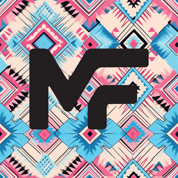 Custom UV Printed Leatherette Sheet – Solana | Pink Blue Aztec Western
