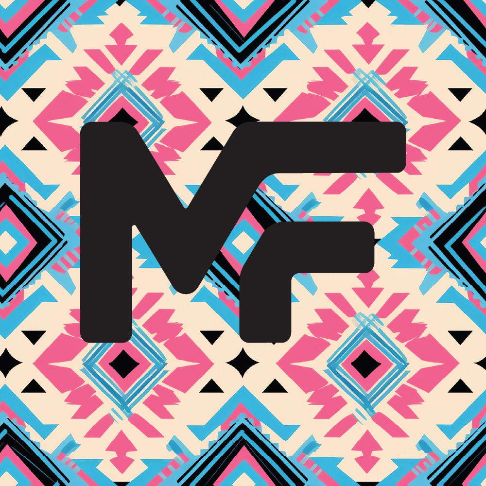 Custom UV Printed Leatherette Sheet – Marisol | Pink Blue Aztec Western