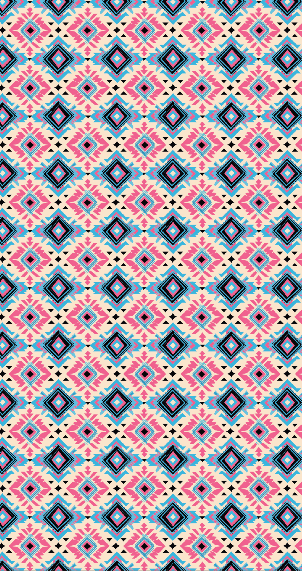 Custom UV Printed Leatherette Sheet – Marisol | Pink Blue Aztec Western