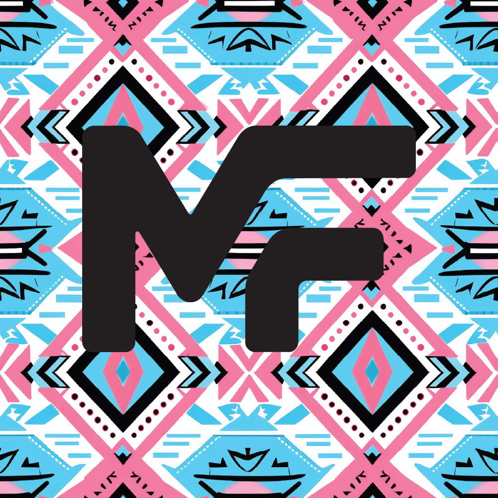 Custom UV Printed Leatherette Sheet – Zara | Pink Blue Aztec Western