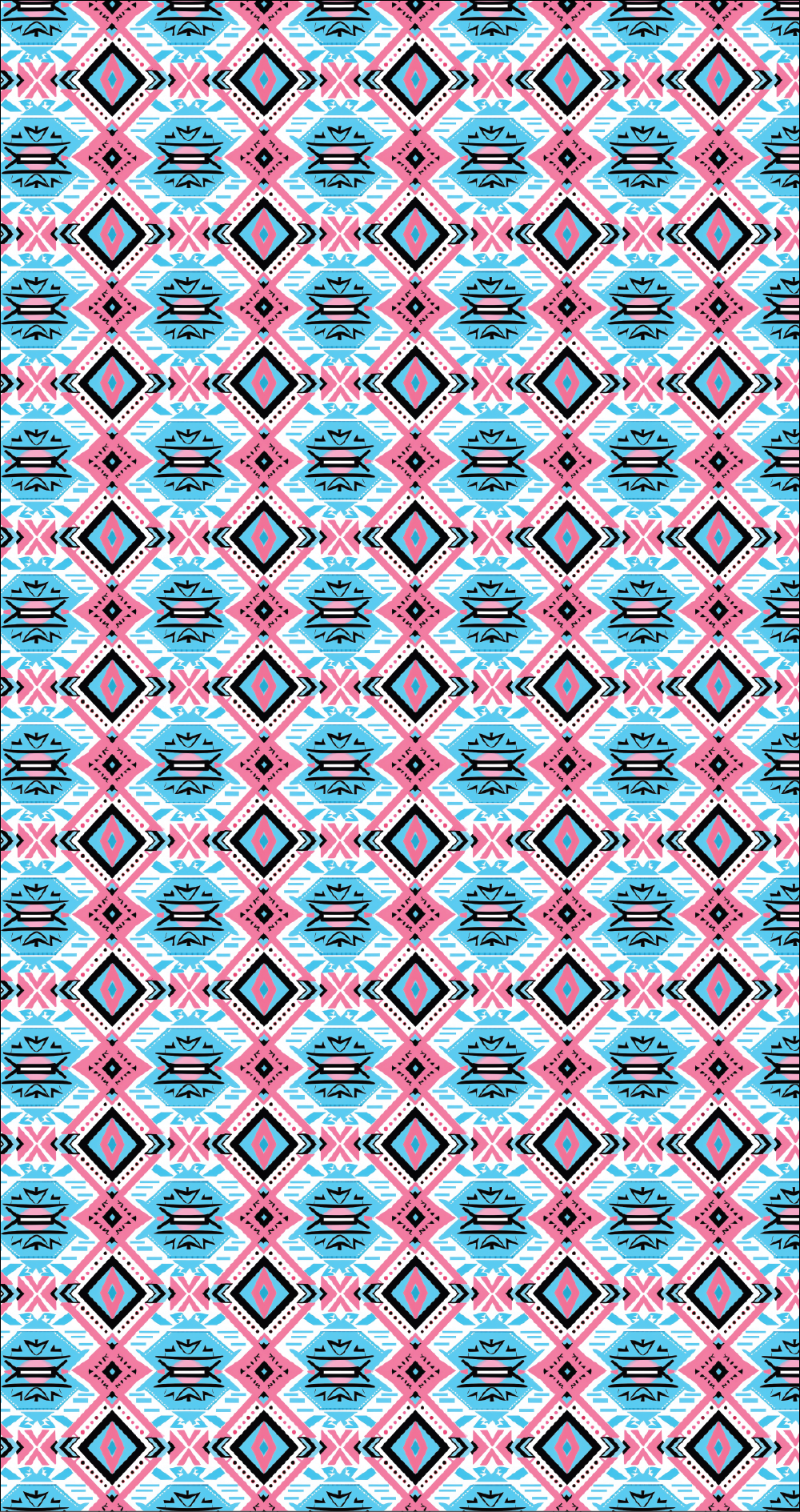 Custom UV Printed Leatherette Sheet – Zara | Pink Blue Aztec Western