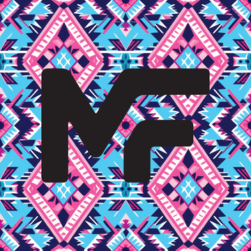 Custom UV Printed Leatherette Sheet – Indiga | Pink Blue Aztec Western