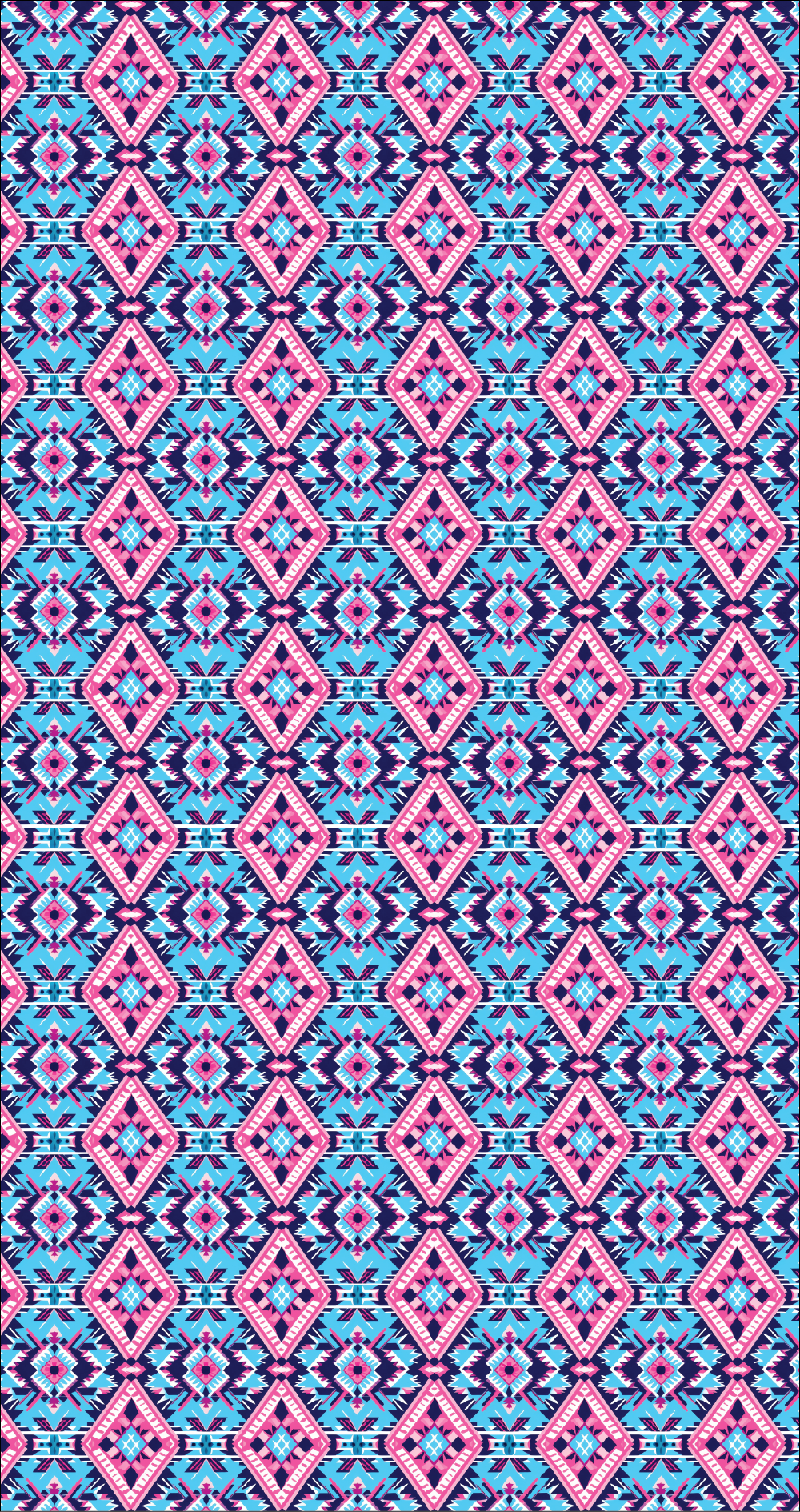 Custom UV Printed Leatherette Sheet – Indiga | Pink Blue Aztec Western