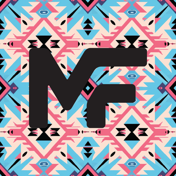 Custom UV Printed Leatherette Sheet – Paloma | Pink Blue Aztec Western