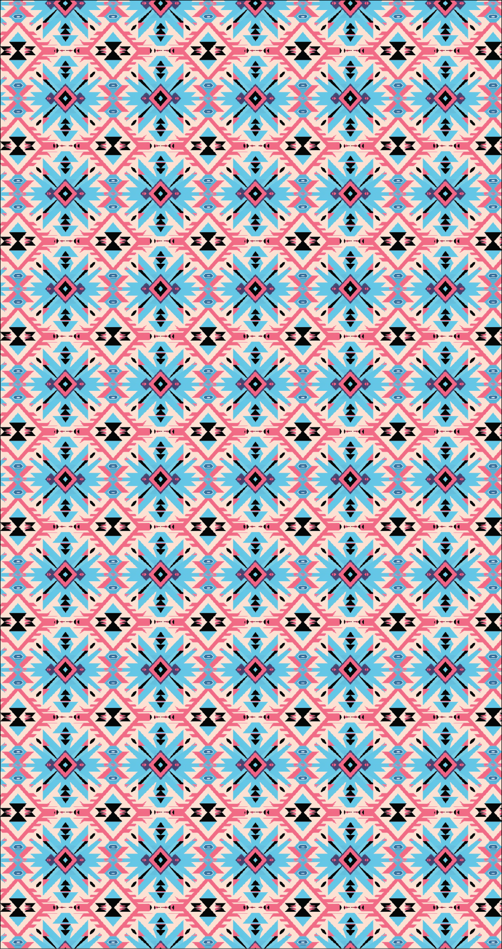 Custom UV Printed Leatherette Sheet – Paloma | Pink Blue Aztec Western