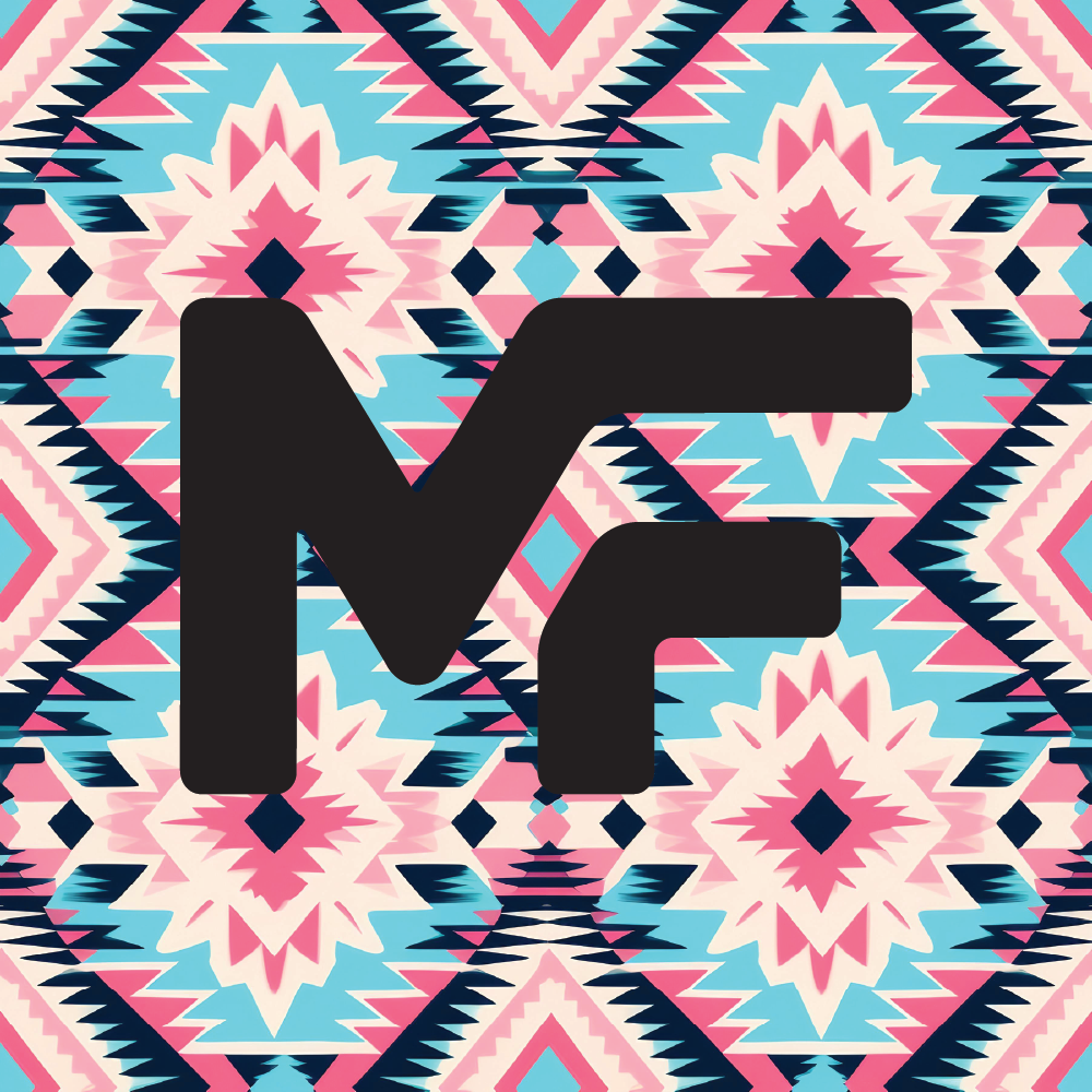 Custom UV Printed Leatherette Sheet – Sedona | Pink Blue Aztec Western