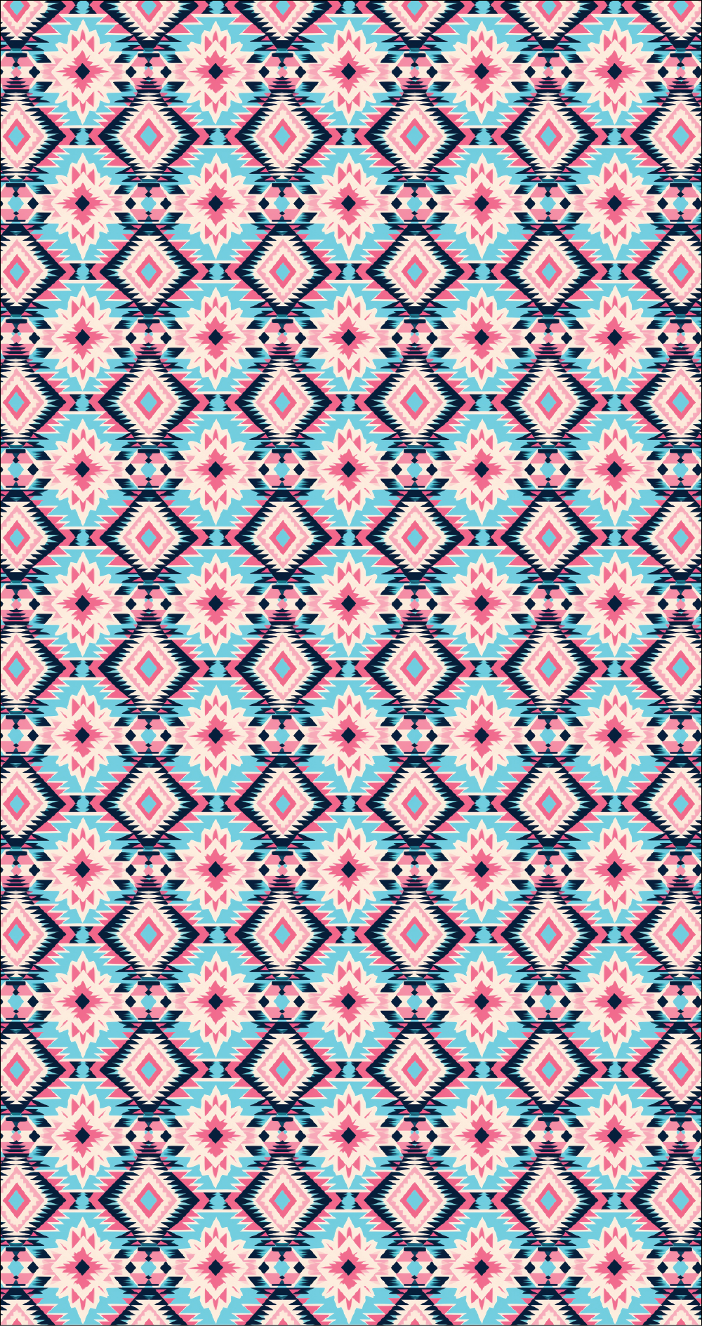 Custom UV Printed Leatherette Sheet – Sedona | Pink Blue Aztec Western
