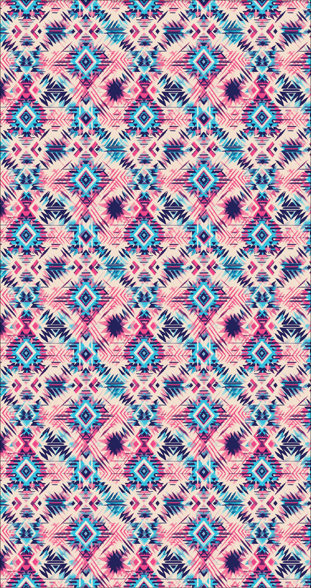 Custom UV Printed Leatherette Sheet – Lupita | Pink Blue Aztec Western