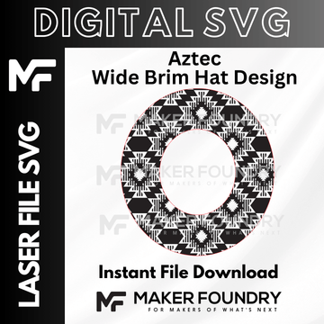 Aztec Wide Brim Hat Design | Laser Engraving File SVG