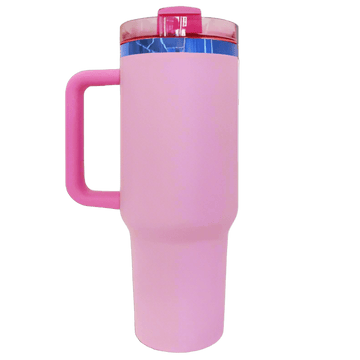 40oz Blue Plated Tumbler - Bubblegum