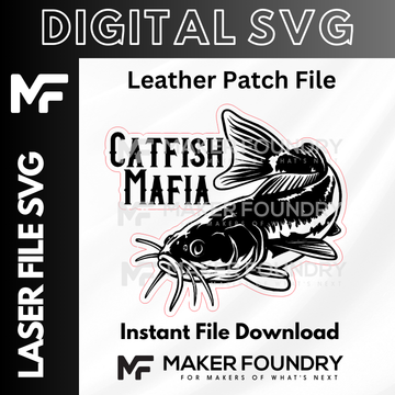 Catfish Mafia | Leather Patch SVG | Digital Laser File