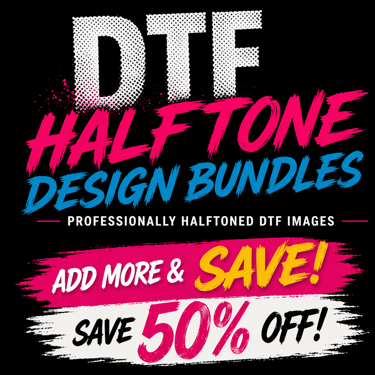 DTF Halftone Pack Bundle