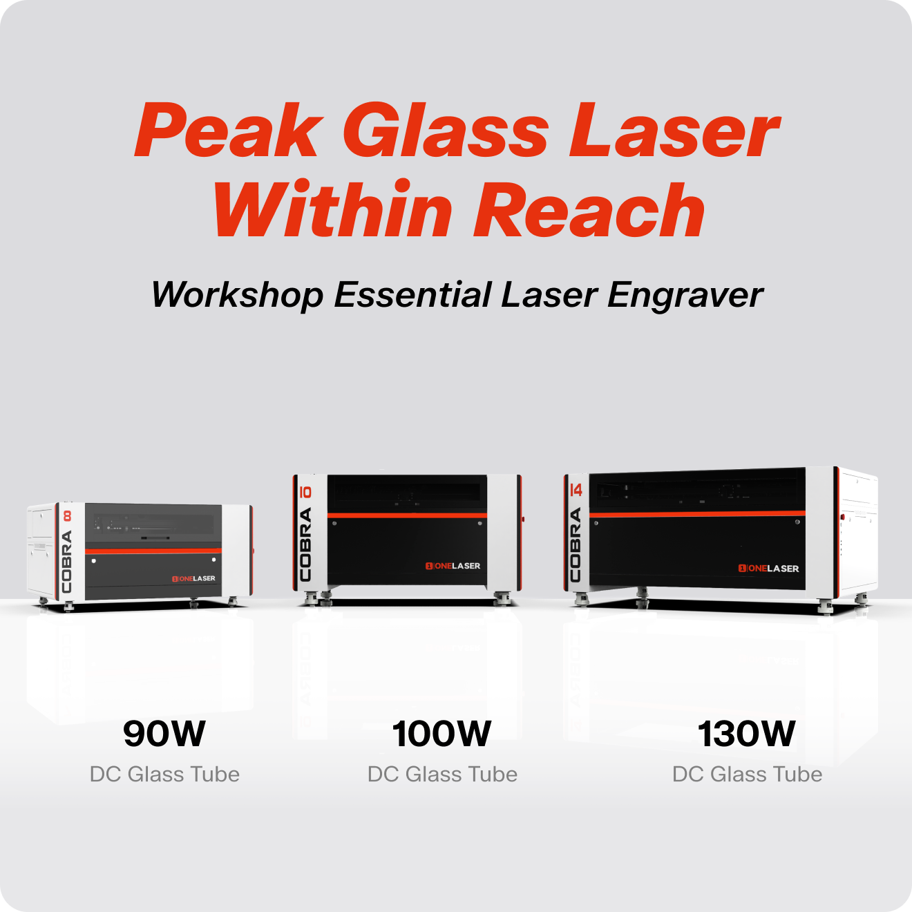 OneLaser Cobra™ 10 - Workshop Essential Laser Engraver/Cutter (100W Glass)