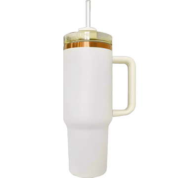 40oz Copper Plated Tumbler - Cream