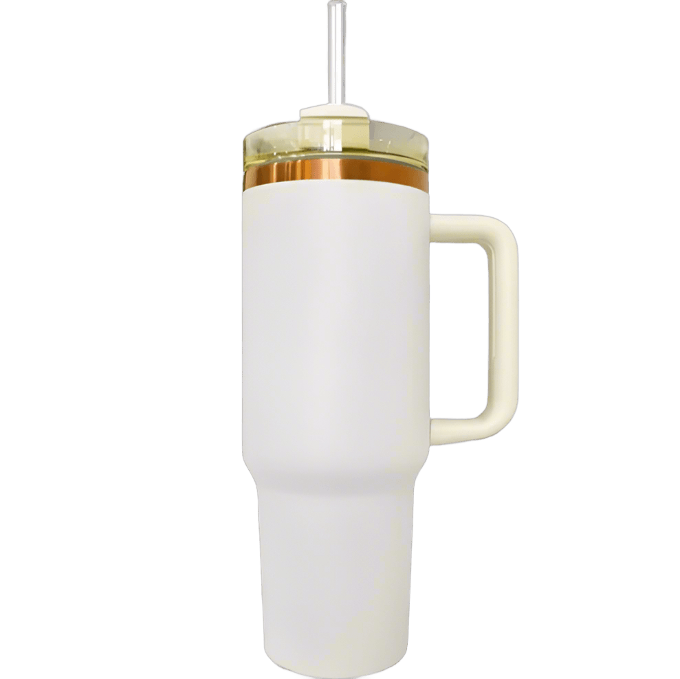 40oz Copper Plated Tumbler - Cream