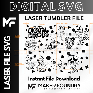 Amazing Digital Circus – Tumbler Wrap SVG | Laser Engraving Design