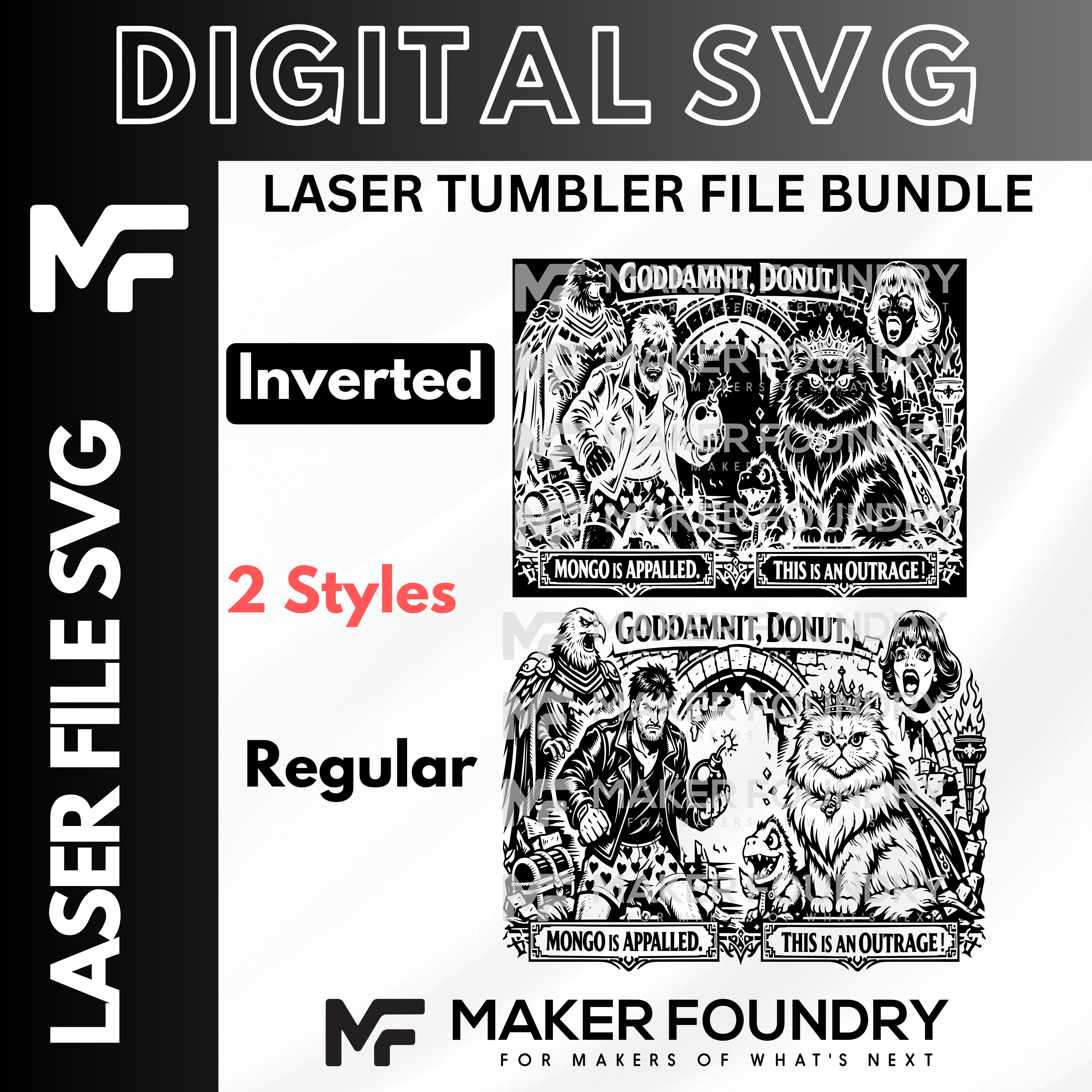 Dungeon Crawler Carl – Tumbler Wrap SVG | Laser Engraving Design