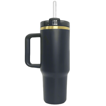 40oz Gold Plated Tumbler - Black