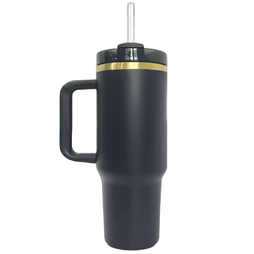 40oz Gold Plated Tumbler - Black