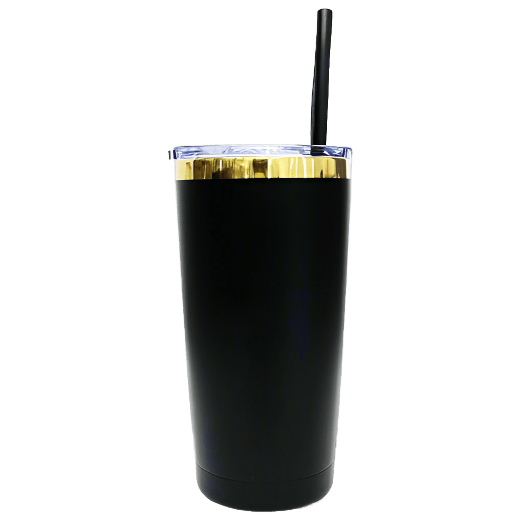 20oz Mirror Gold Plated Tumbler - Black