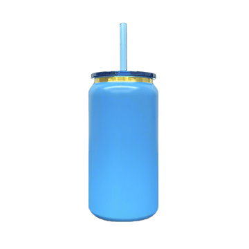 16oz Gold Plated Tumbler - Light Blue