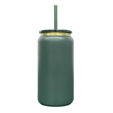 16oz Gold Plated Tumbler - Forest Green