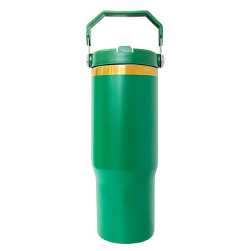 30oz Gold Plated Flip Tumbler - Green