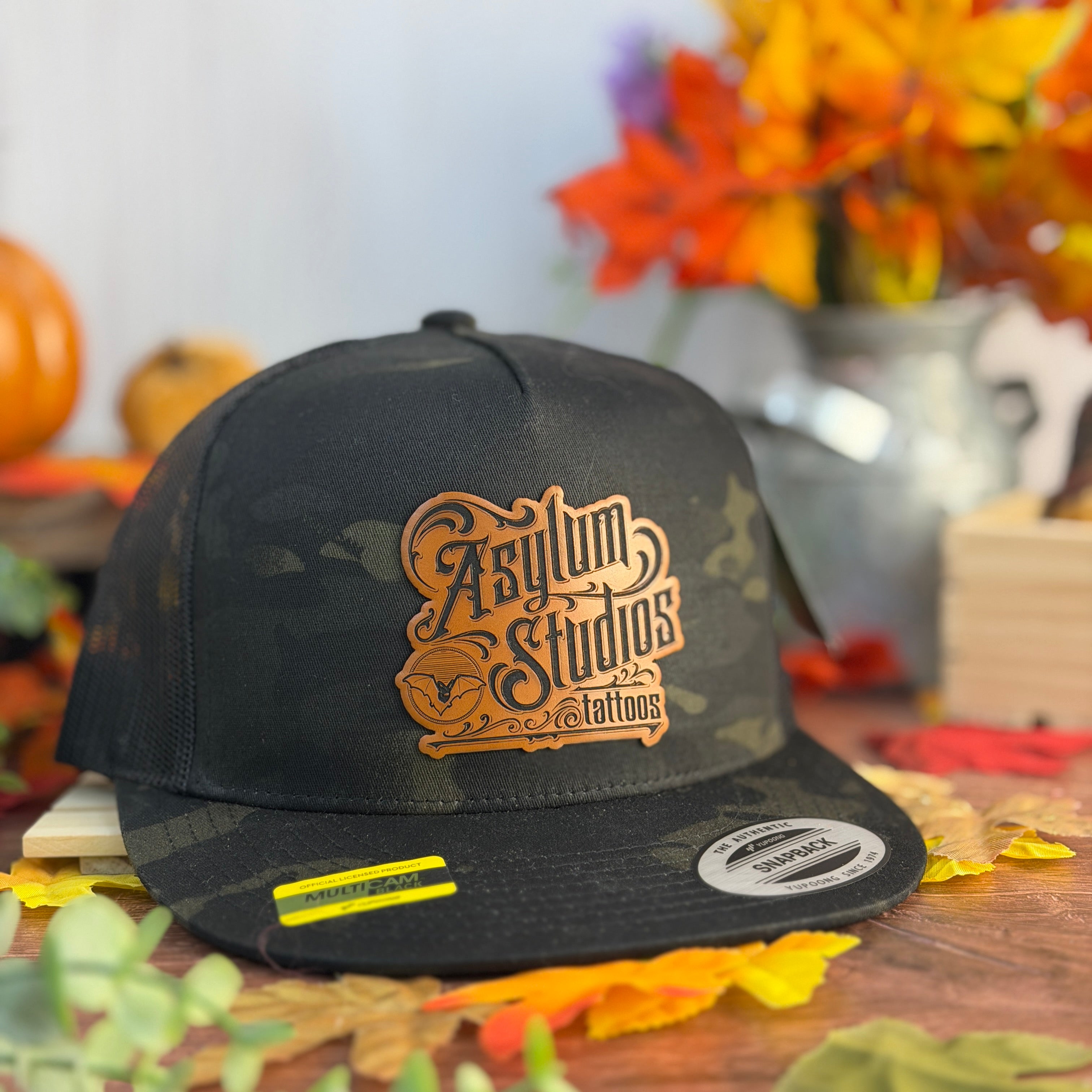Custom Laser Engraved Leatherette Hat Patches |  Wholesale