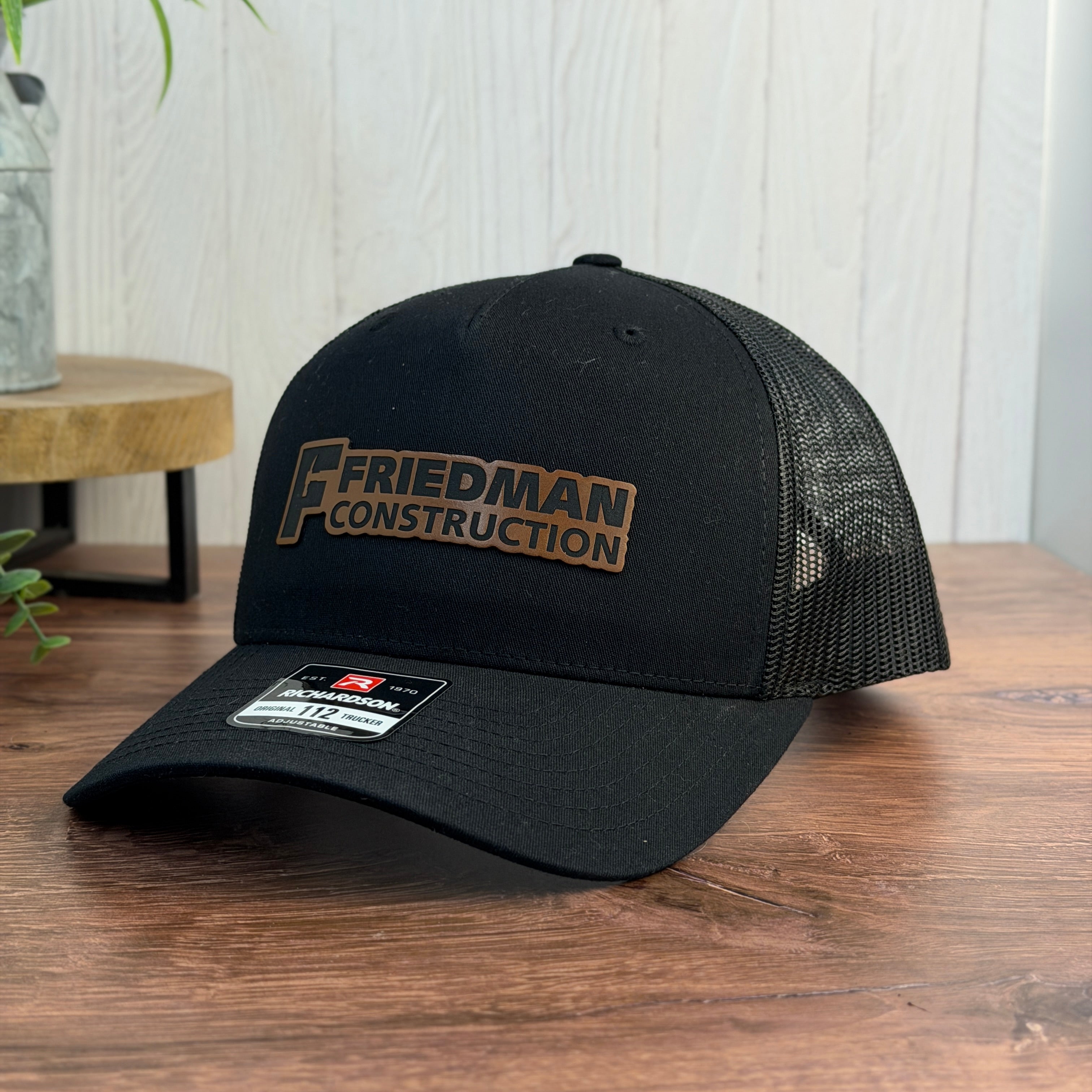 Custom Laser Engraved Leatherette Hat Patches |  Wholesale