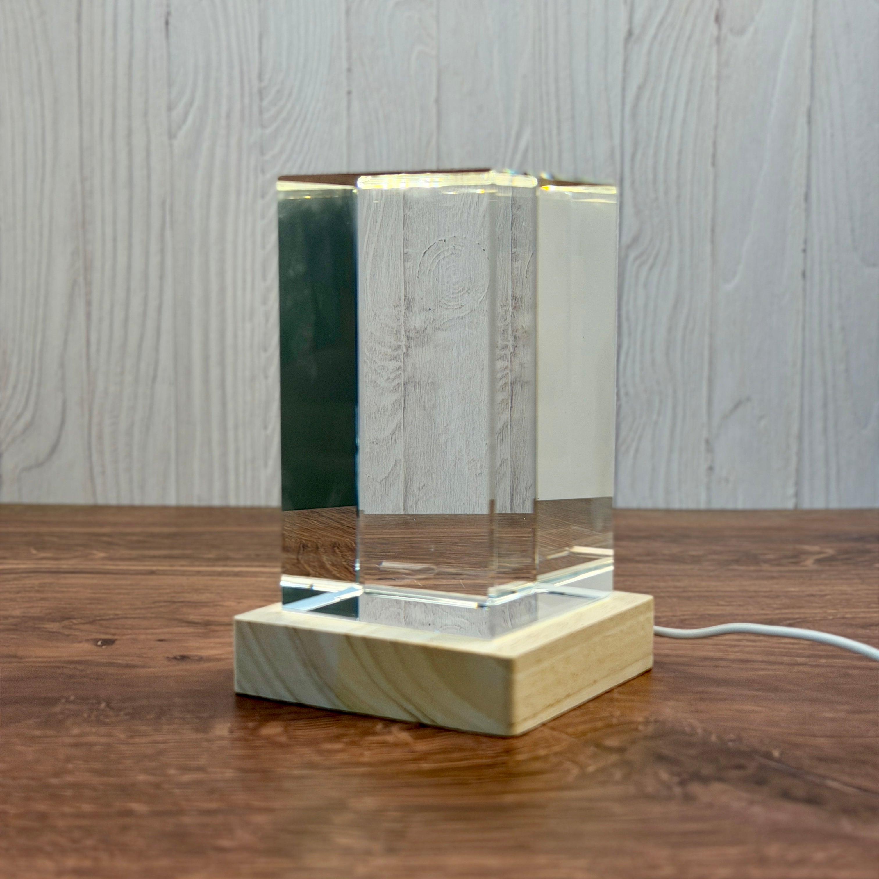 K9 Crystal With LED Base & Gift Box - 70 x 70 x 120mm Block