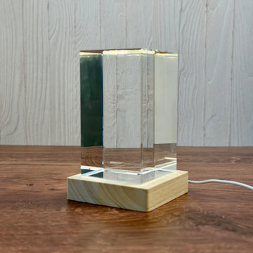 K9 Crystal With LED Base & Gift Box - 70 x 70 x 120mm Block