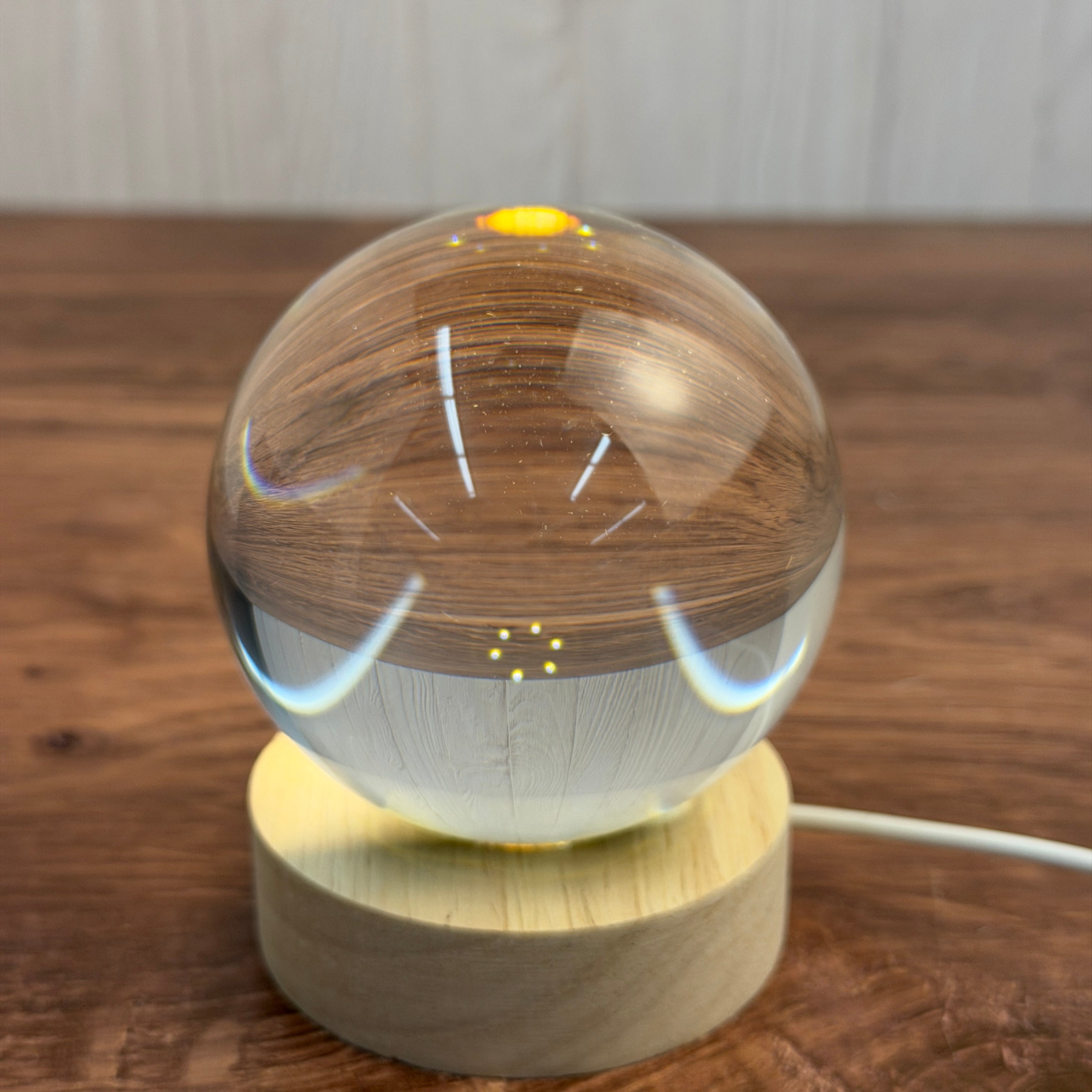 K9 Crystal With LED Base & Gift Box - 80mm Sphere