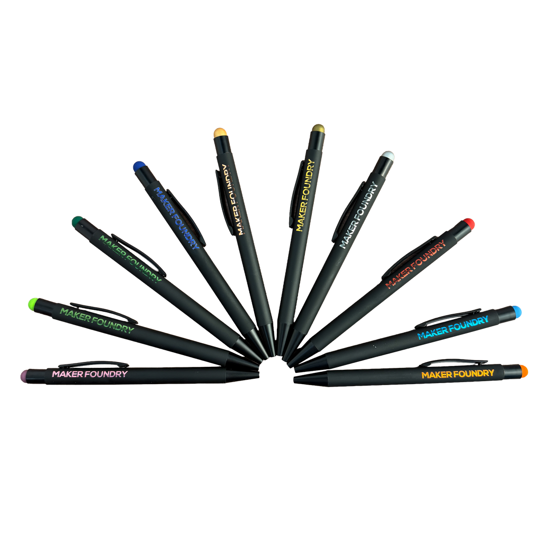 Soft Touch Engraving Pen with Stylus - Orange | Laser Engraving Blank