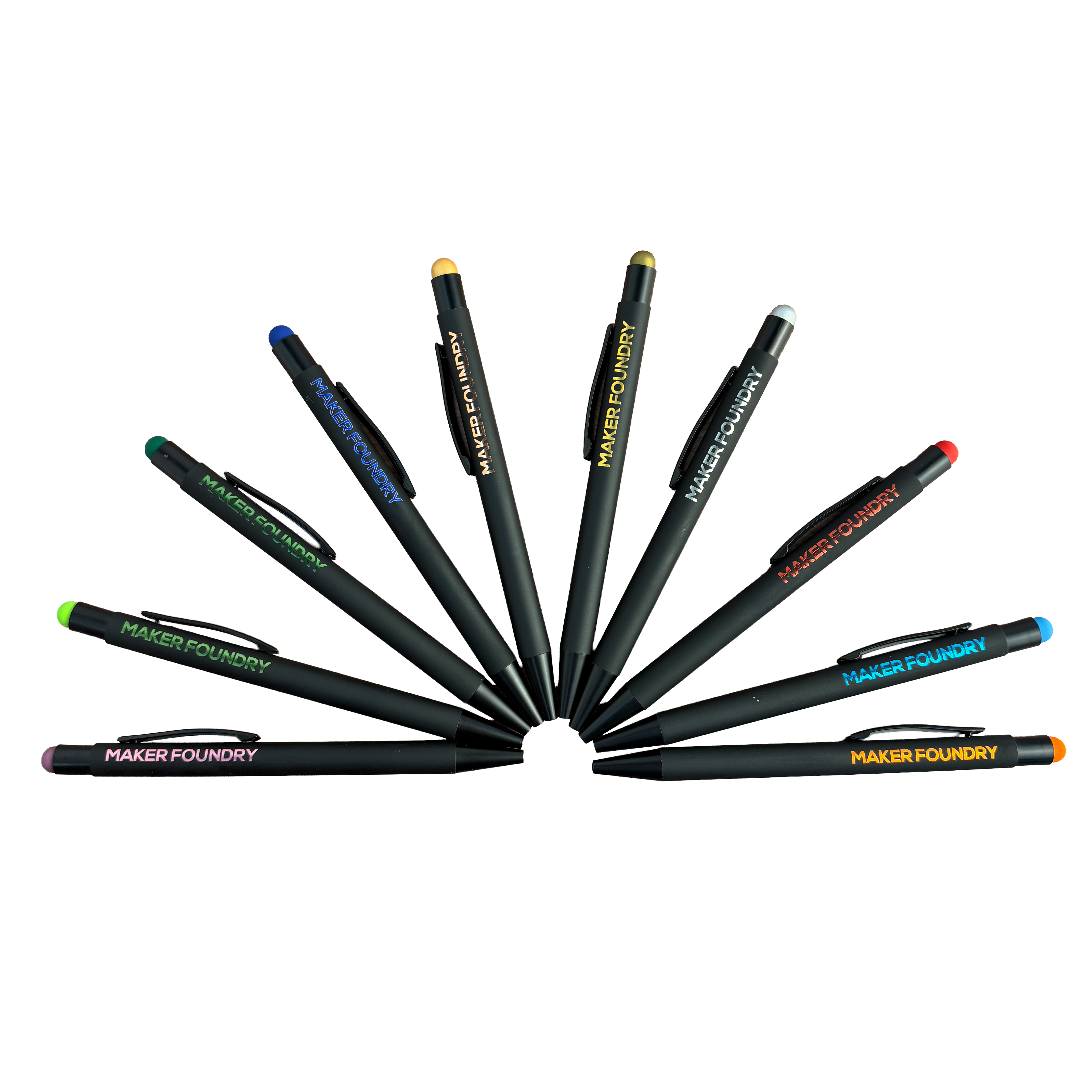 Soft Touch Engraving Pen with Stylus - Silver | Laser Engraving Blank