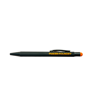 Soft Touch Engraving Pen with Stylus - Orange | Laser Engraving Blank
