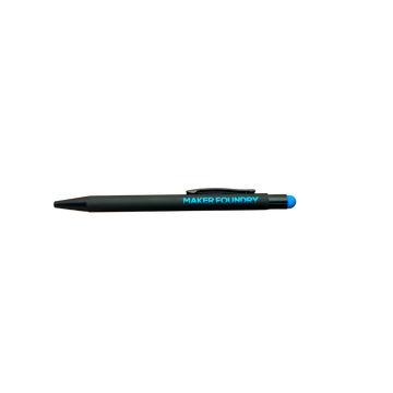Soft Touch Engraving Pen with Stylus - Light Blue | Laser Engraving Blank