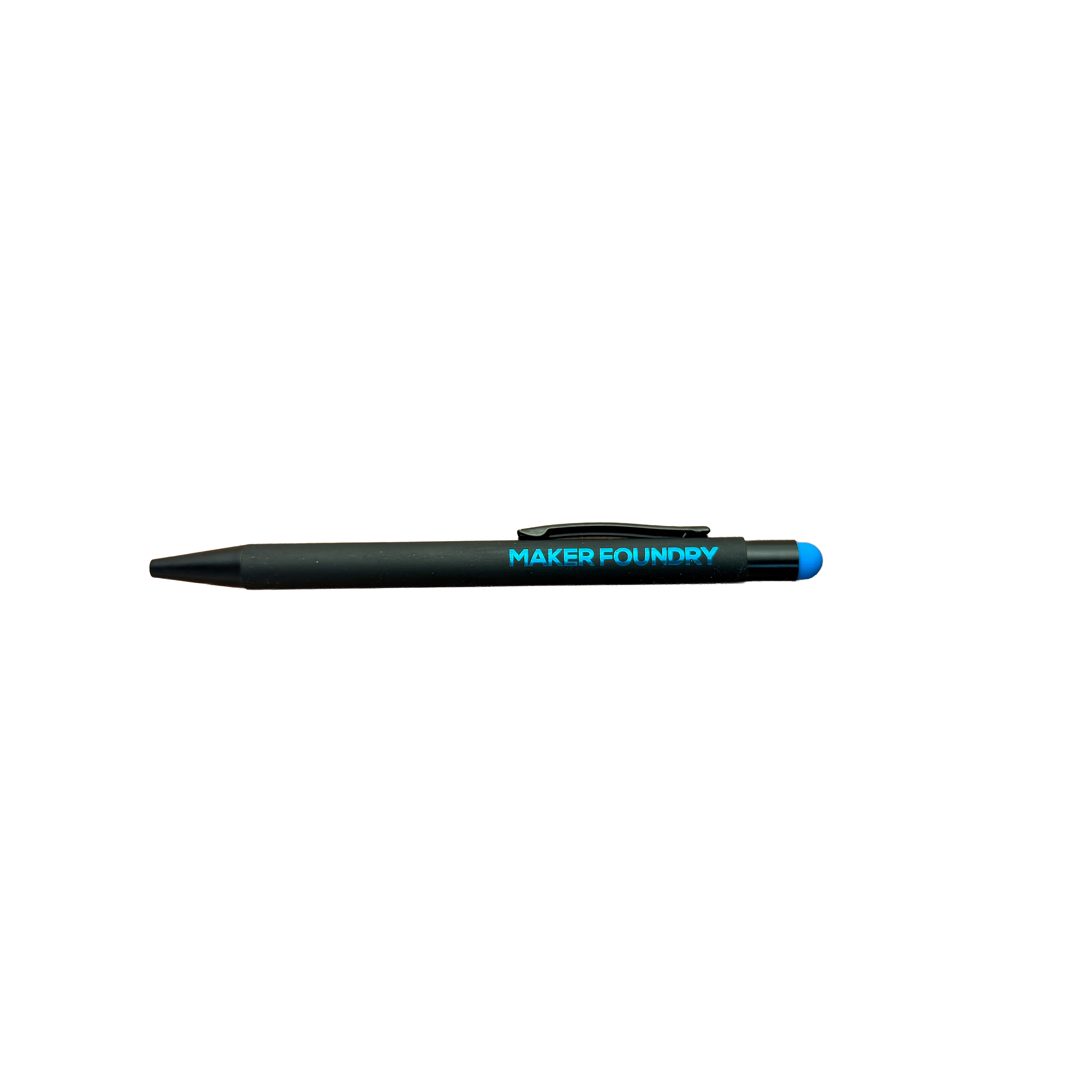 Soft Touch Engraving Pen with Stylus - Light Blue | Laser Engraving Blank