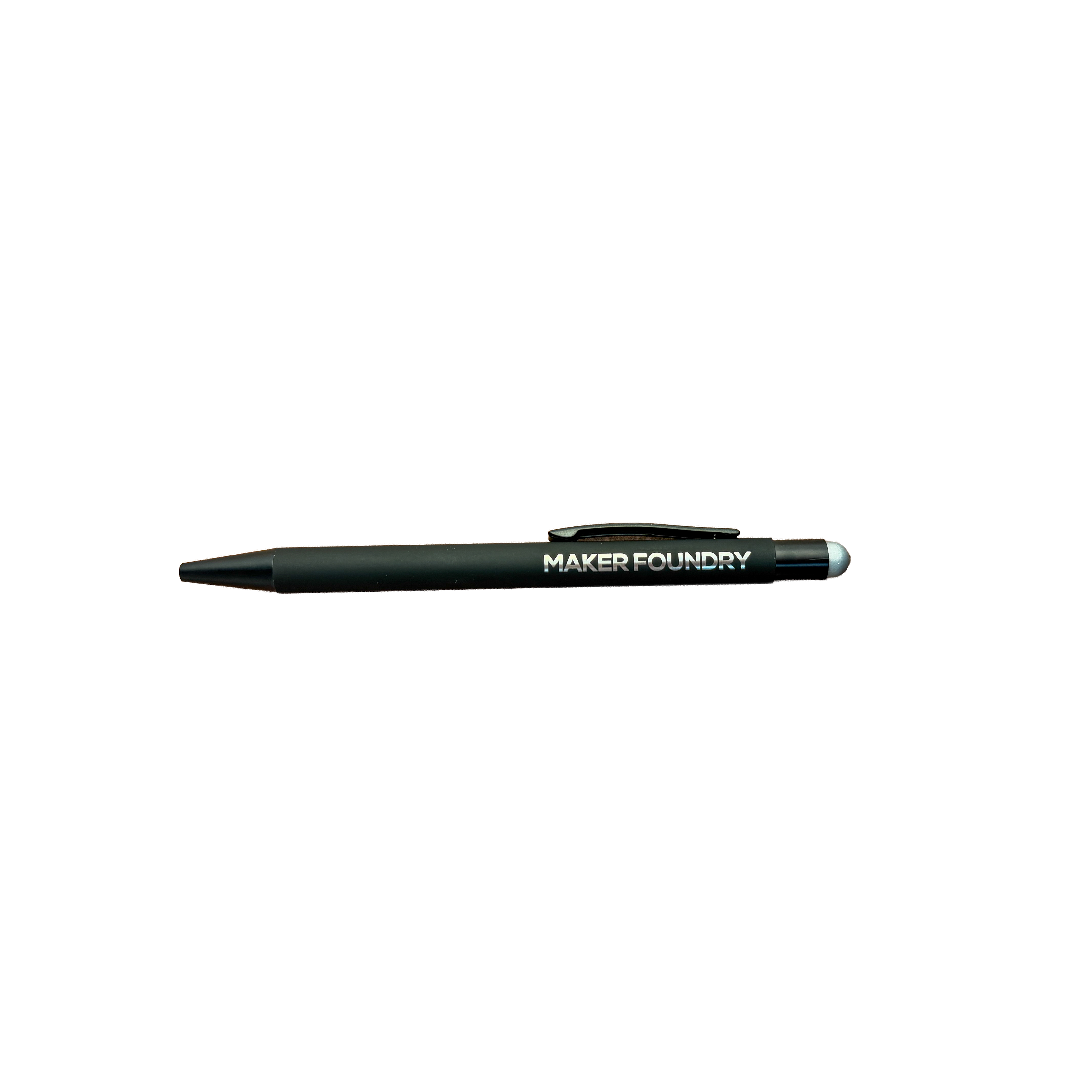 Soft Touch Engraving Pen with Stylus - Silver | Laser Engraving Blank