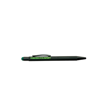Soft Touch Engraving Pen with Stylus - Dark Green | Laser Engraving Blank