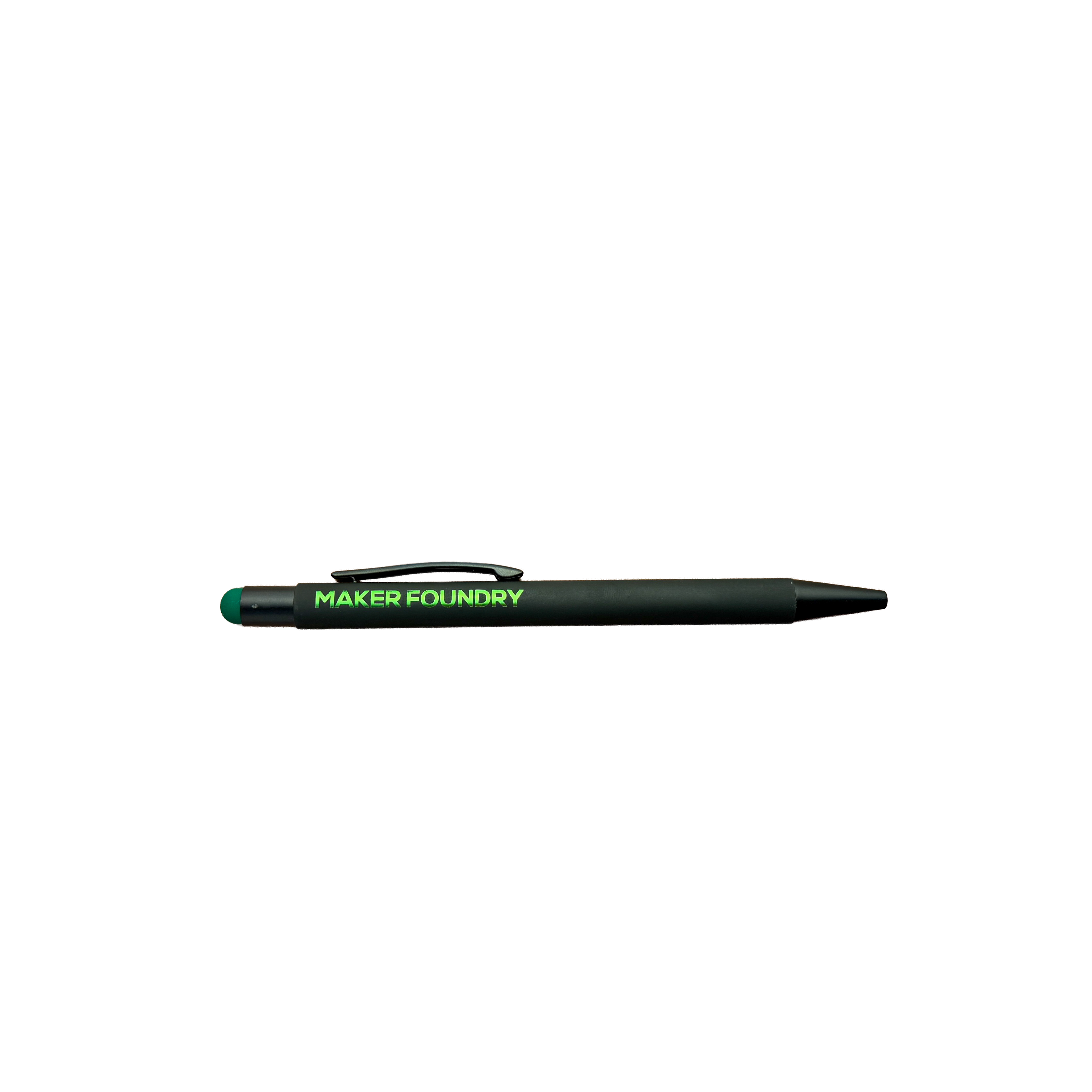 Soft Touch Engraving Pen with Stylus - Dark Green | Laser Engraving Blank
