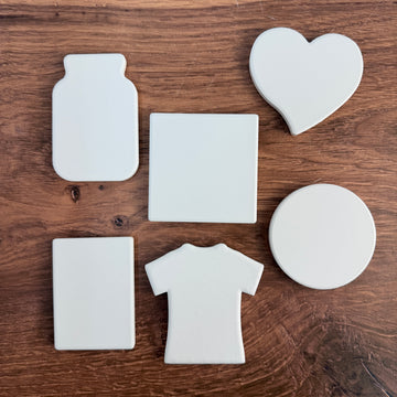 Ceramic Magnet Blanks for UV Printing - Bright White