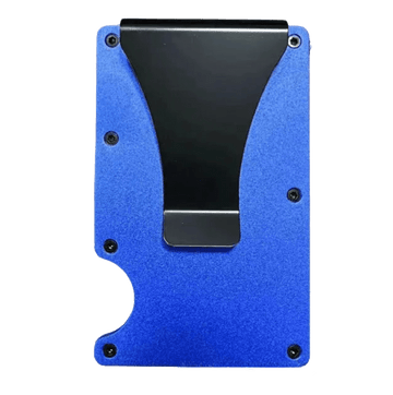 Minimalist RFID Wallet – Indigo Blue Metal
