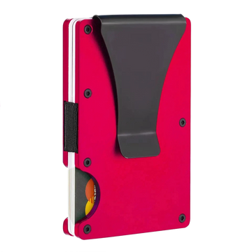 Minimalist RFID Wallet – Bright Red Metal