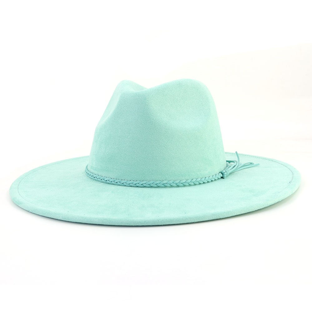 Vegan Suede Wide Brim Western Hat Blank - Mint