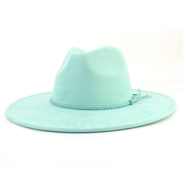 Vegan Suede Wide Brim Western Hat Blank - Mint