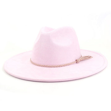 Vegan Suede Wide Brim Western Hat Blank - Bloom