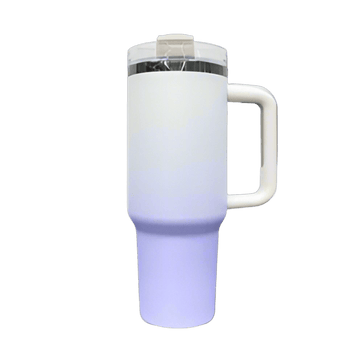 40oz Mirror Black Plated Tumbler - Ombre Lavender