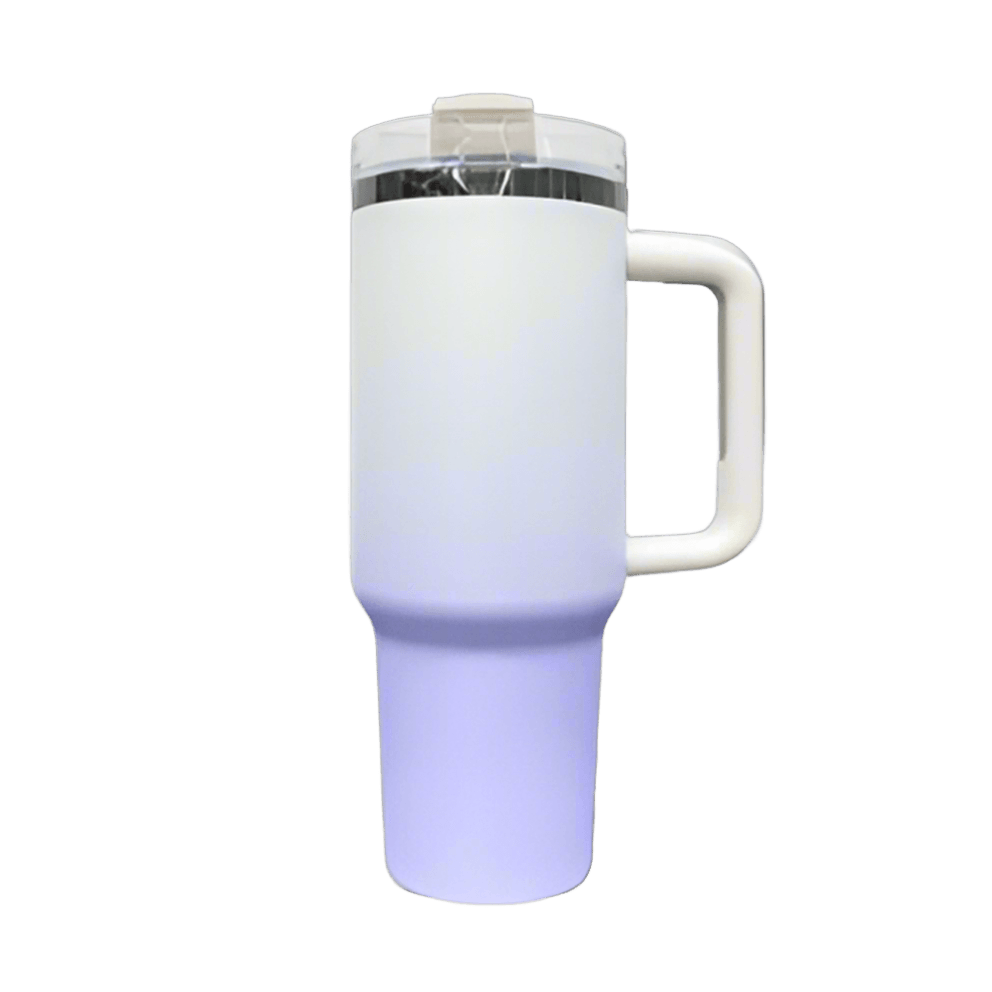 40oz Mirror Black Plated Tumbler - Ombre Lavender